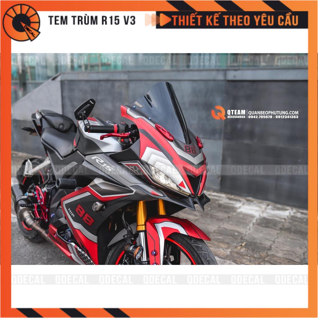 Tem trùm R15V3 decal 3 lớp Robotic chọn màu thoải mái thiết kế theo yêu cầu