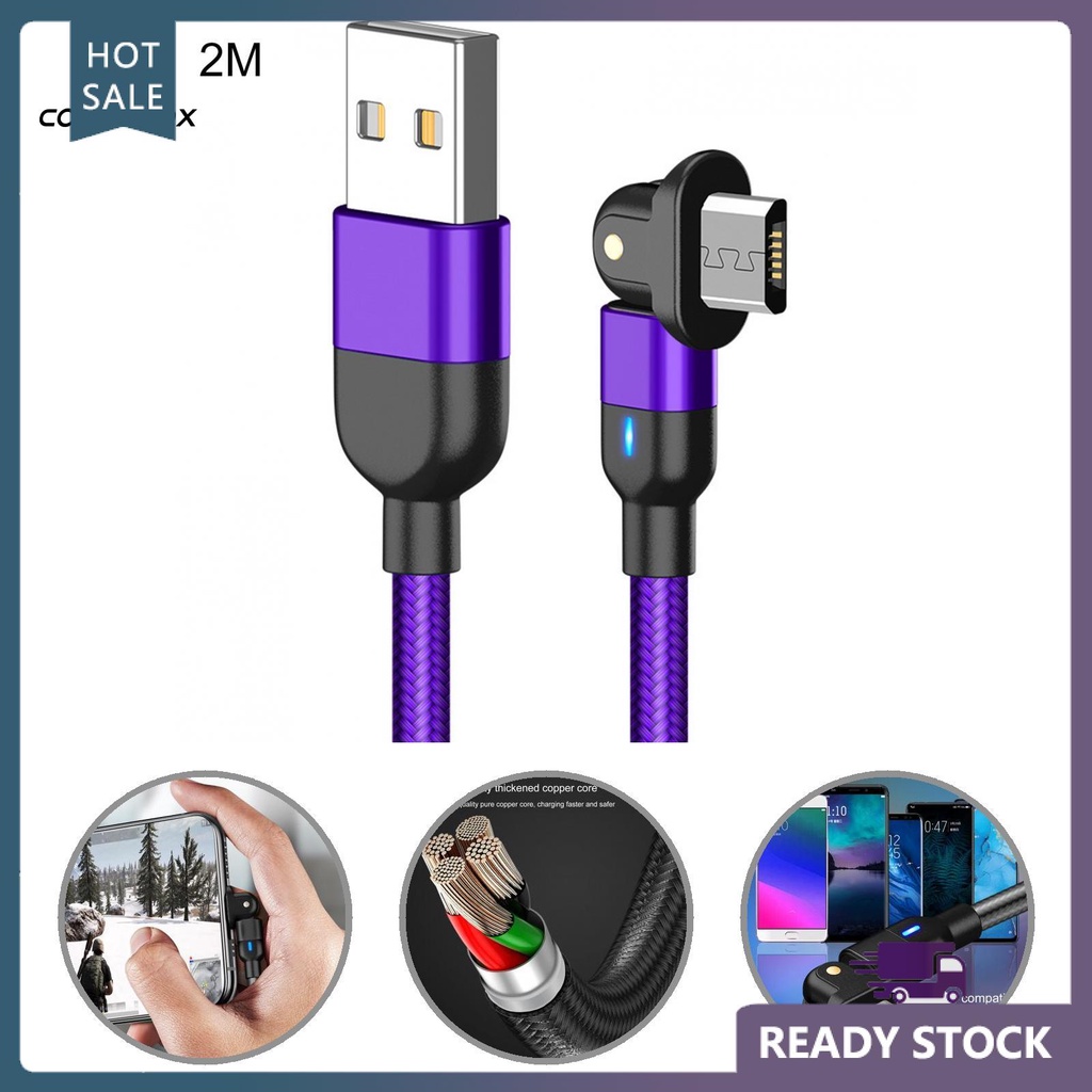 Dây cáp sạc truyền dữ liệu Micro USB có đèn báo hiệu thuận tiện cho điện thoại chất lượng cao