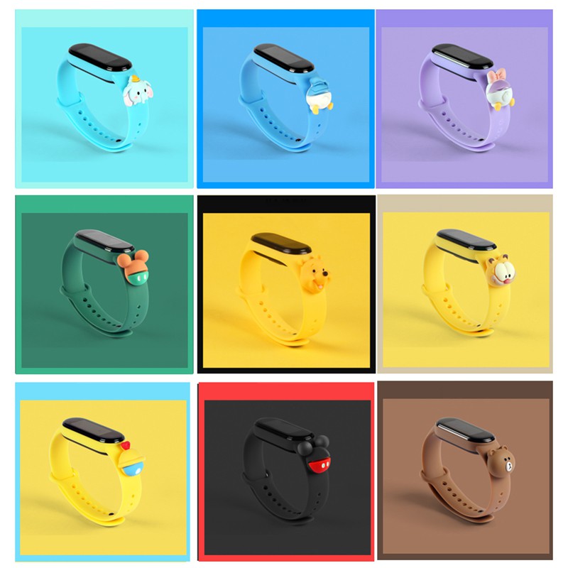 Dây Đồng Hồ Bằng Cao Su Thay Thế Hình Disney Mickey Pikachu Cho Xiaomi Miband 3 Miband 4 Chất Lượng Cao | WebRaoVat - webraovat.net.vn