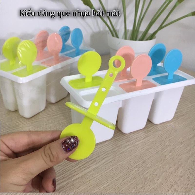 Bộ khuôn làm kem 6 que hàng Việt Nhật an toàn và chắc chắn