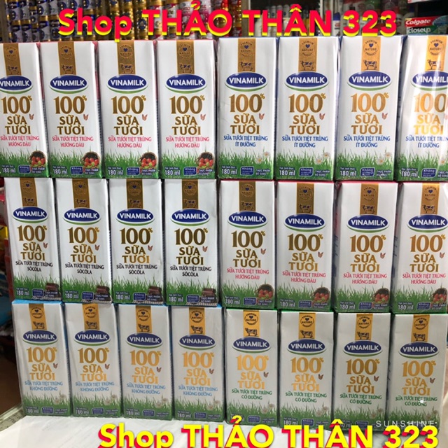 Sữa  không Tươi 100% Vinamilk 180ml (1lốc x 4lốc)