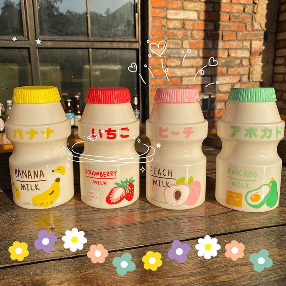 Bình Nước Nhựa Chống Rơi Họa Tiết Hoạt Hình Dễ Thương XJ-480ML