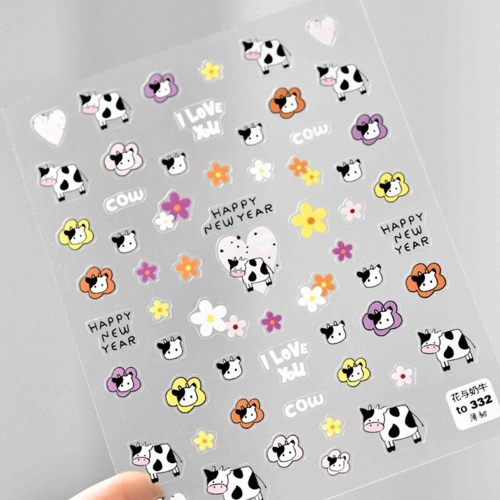 OCEANMAP Miếng Dán Trang Trí Móng Tay 3D DIY Hình Bướm Xinh Xắn