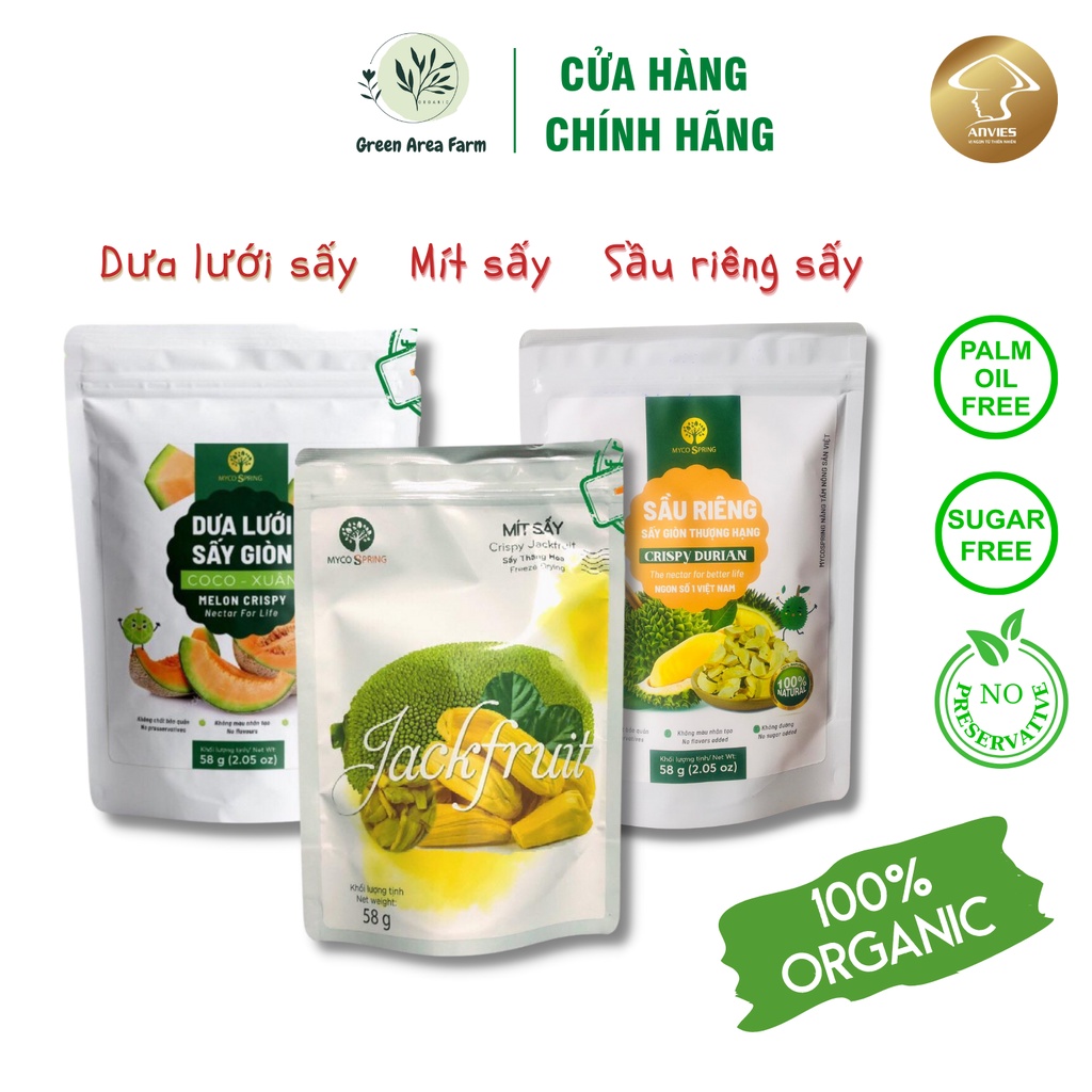 Trái Cây Sấy - Sầu Riêng Sấy - Dưa Lưới Sấy - Mít Sấy Anvies