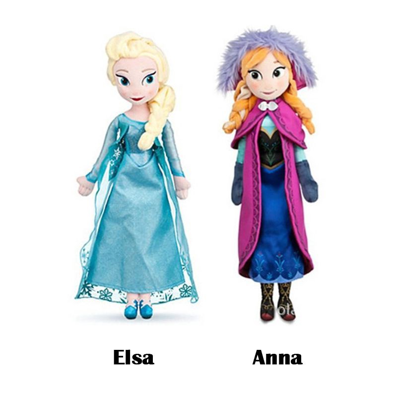DISNEY Búp Bê Nhồi Bông Hình Công Chúa Elsa Và Anna 40cm 50cm 2018