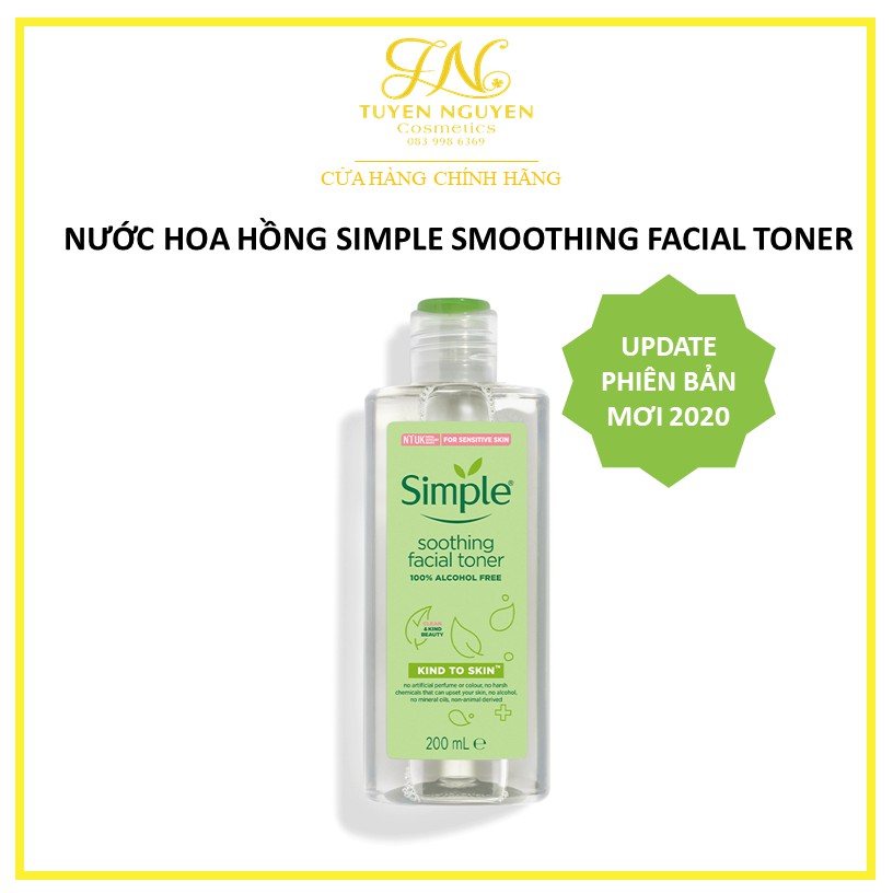 NƯỚC HOA HỒNG SOOTHING FACIAL TONER SIMPLE CÂN BẰNG ẨM CHO DA 200ML