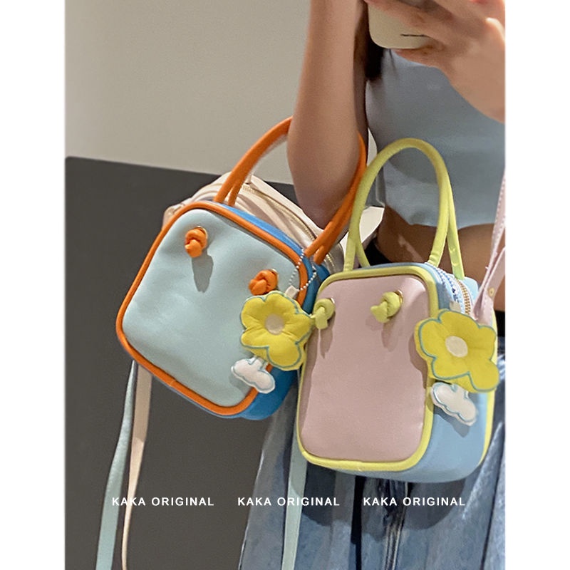 Túi Đeo Chéo Màu Sắc Tương Phản Thời Trang Mùa Hè Cho Nữ Dễ Phối Đồ Với 5 Kiểu
