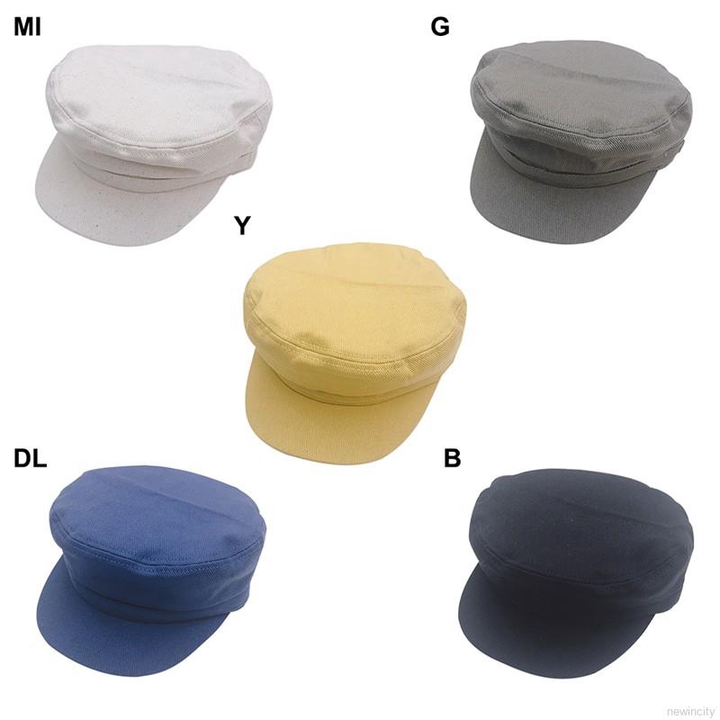 Mũ lưỡi trai màu trơn phong cách retro thời trang cho bé