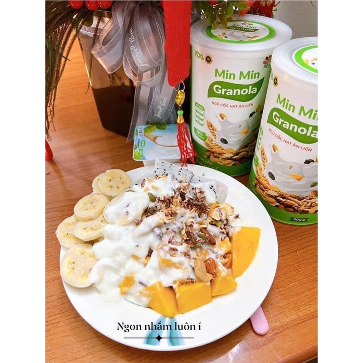 [COMBO 3 HỘP] Granola Ngũ Cốc Ăn Liền Nguyên Hạt MinMin Chuẩn Organic Min Min