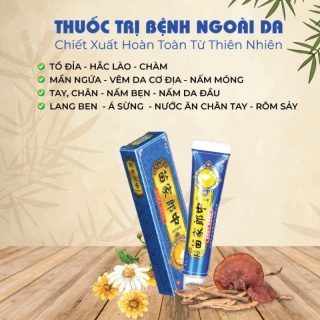 Tuýp kem á sừng đông y xanh dương