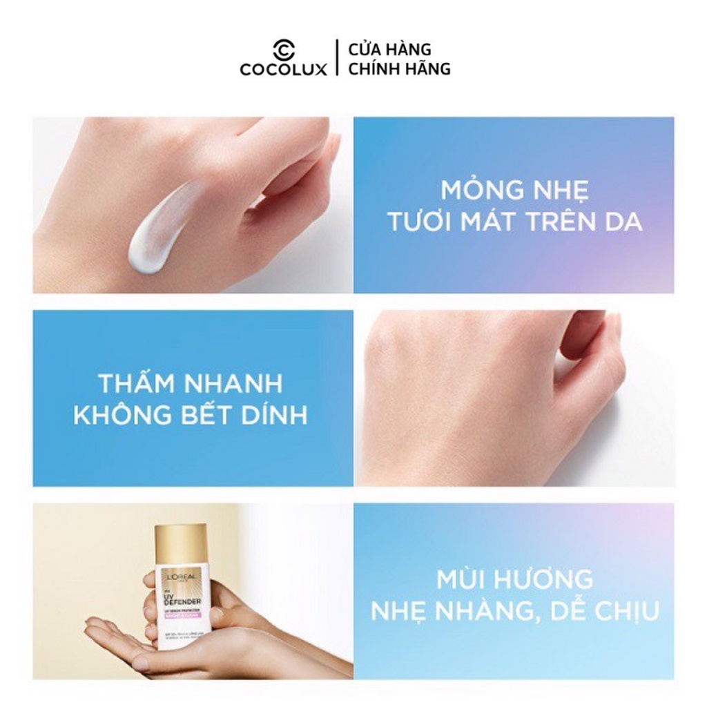 Kem Chống Nắng Loreal UV Defender Dưỡng Ẩm Mịn Mượt 50ml