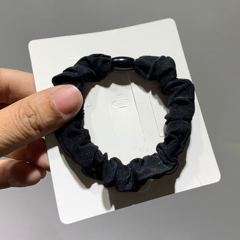 Dây Buộc Tóc Màu Trơn Phong Cách Retro Thời Trang Hàn Quốc