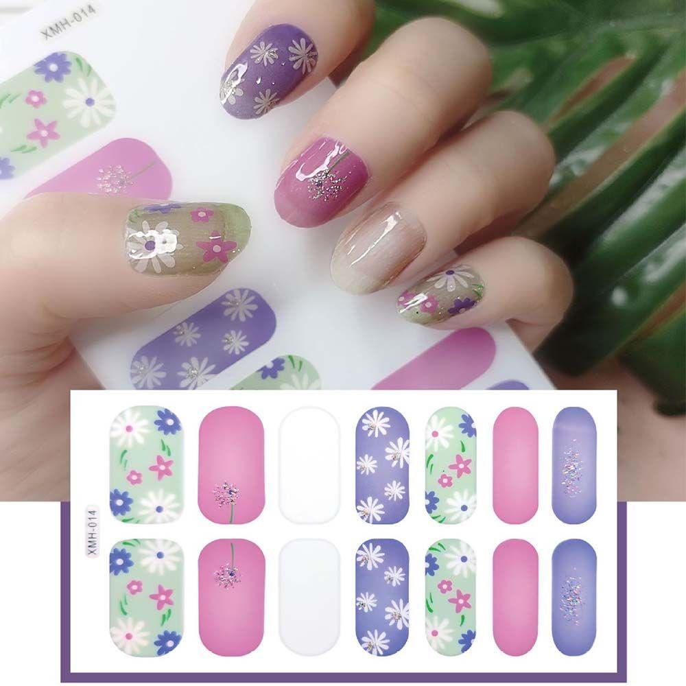 Miếng Dán Móng Tay 3D Che Phủ Toàn Diện Phong Cách Thu Đông Nhật Bản