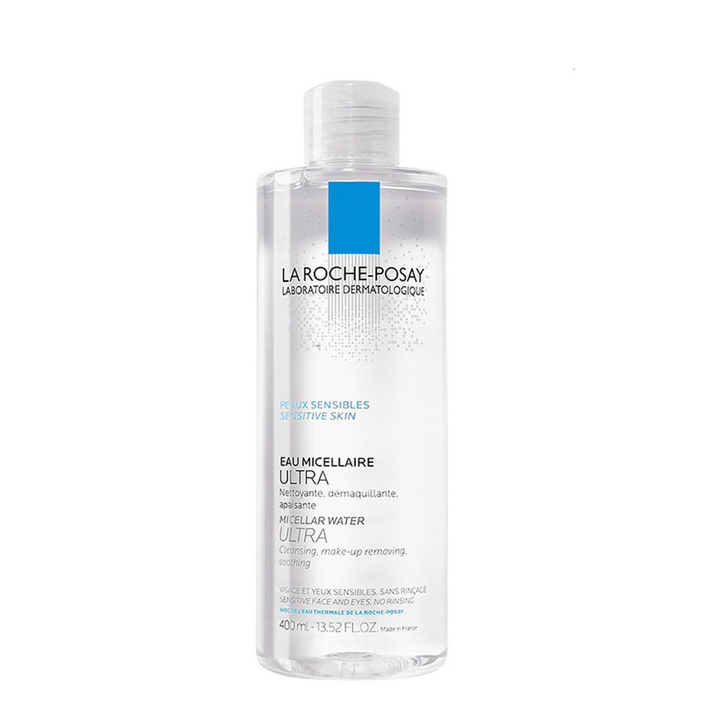 Nước tẩy trang La Roche-Posay Micellar Water 400ml da nhạy cảm da dầu mụn hỗn hợp làm sạch lỗ chân lông La La Cosmetic