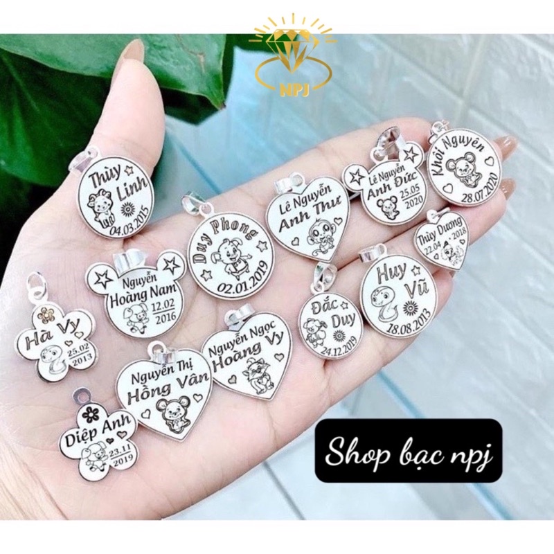 Mặt khắc laze ⚡ GIÁ TỐT NHẤT ⚡ khắc mặt dây chuyền theo yêu cầu cho bé yêu