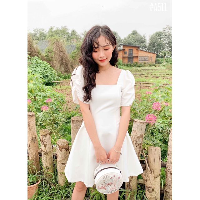 Đầm trắng dạo phố nơ lưng siêu xinh | BigBuy360 - bigbuy360.vn