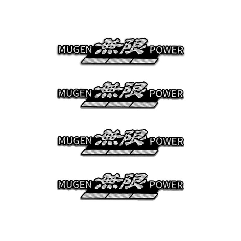 Bộ 4/8 Miếng Dán logo Xe Hơi Honda TYPE-R Mugen Bằng Hợp Kim