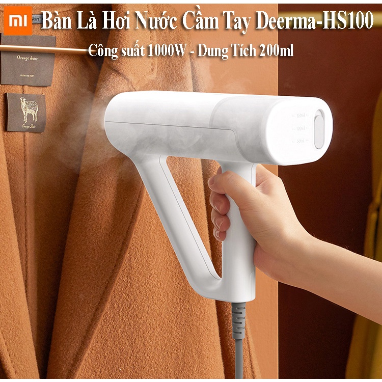 Bàn Là Hơi Nước Cầm Tay Deerma HS100 Công Suất 100W Dung Tích 200ml - Bàn Ủi Hơi Nước
