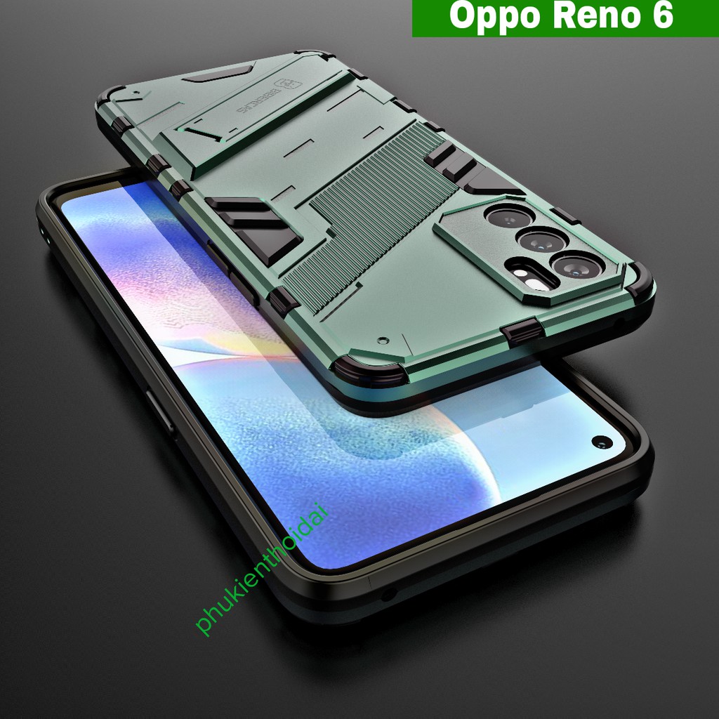 Ốp lưng Oppo Reno 6 5G Iron Man Ver 2 chống sốc giá đỡ xem phim thời trang cao cấp