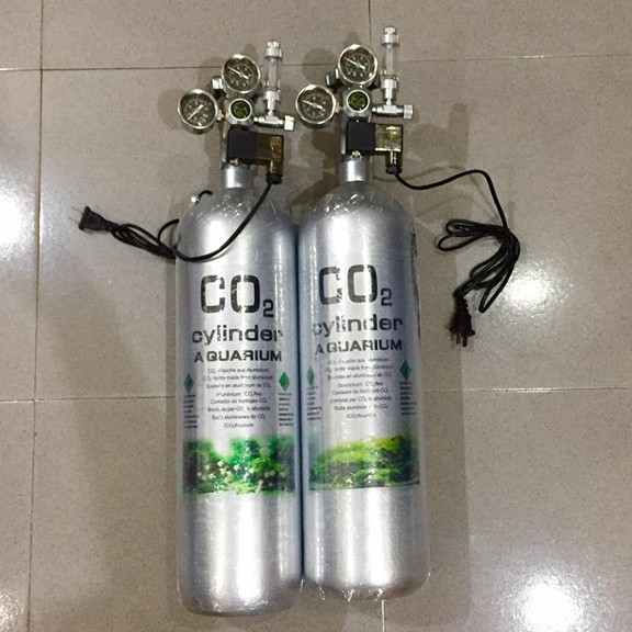 Bình CO2 thủy sinh full bộ ( Bình CO2 3kg + Van điện tinh chỉnh mufan + cốc sủi thủy tinh+ 2m dây ) chính hãng