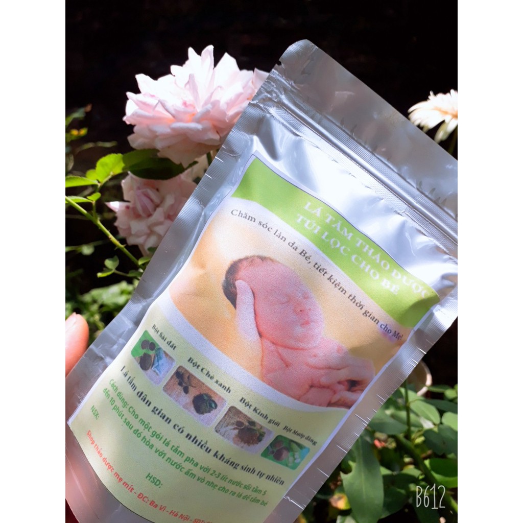 Lá Tắm Bé Giúp Mát Da Ngừa Rôm Sảy Mẩn Ngứa - Dạng Túi Lọc - 100%