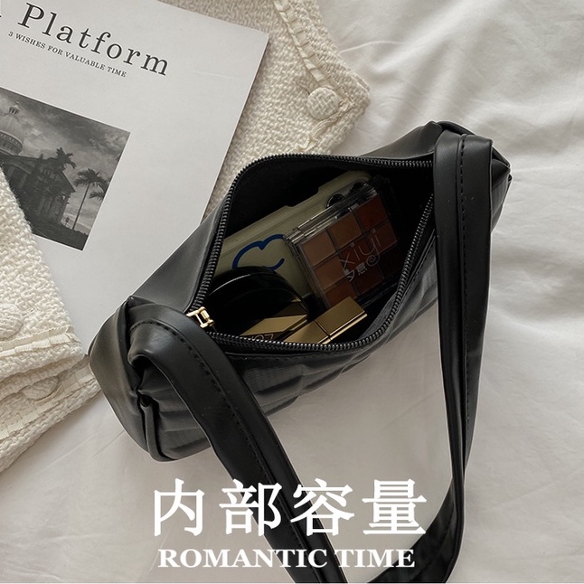 Túi Xách Da PU Kẹp Nách Màu Nâu / Đen / Xanh Dương Chống Thấm Nước Thời Trang Công Sở Cho Bạn Gái