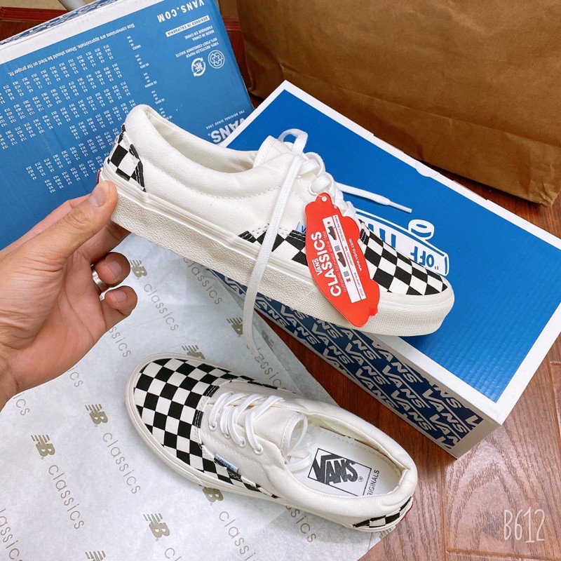 123 Giầy vans caro buộc dây 1:1 ( full box + free ship )