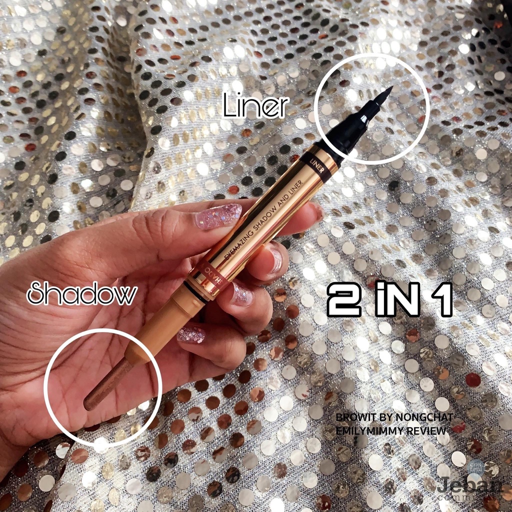 Bút Kẻ Mắt Và Sáp Mắt Nhũ 2in1 Browit Nongchat Eyemazing Shadow and Liner Thái Lan