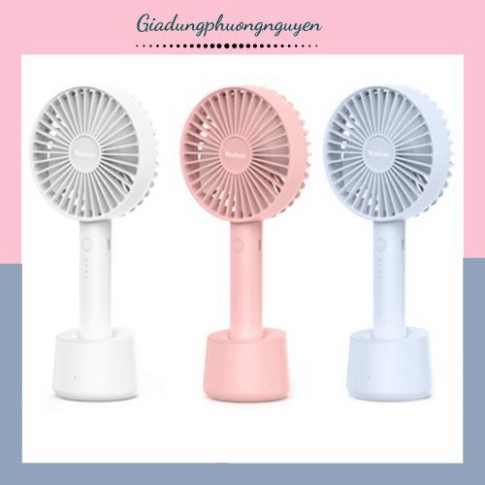 Quạt mini tích điện cầm tay có đế để bàn - để điện thoại siêu hot | BigBuy360 - bigbuy360.vn