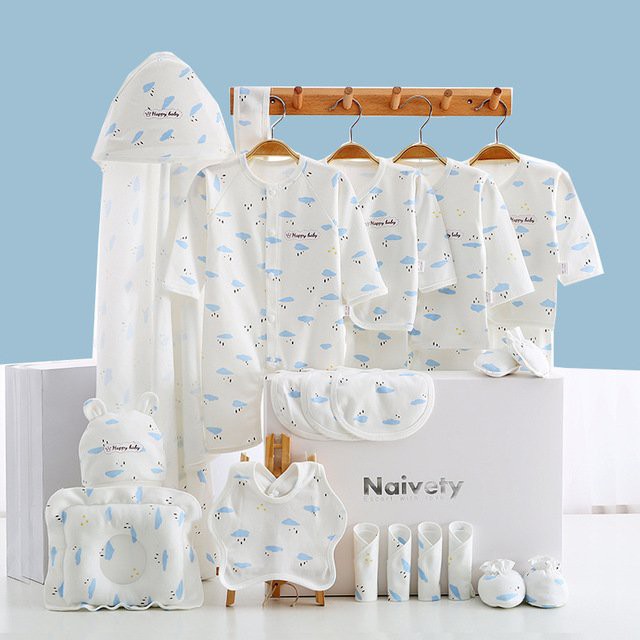Set Đồ Sơ Sinh Cao Cấp Cho Bé - Làm Qùa Tặng, Dùng 23 Chi Tiết
