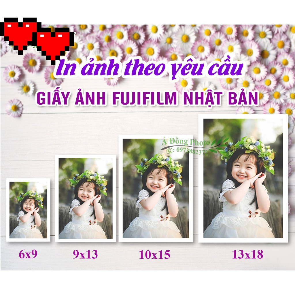 [ In Ảnh Tặng Kẹp] In Ảnh Theo Yêu Cầu - Ép Lụa, Phủ UV, Ép Plastic - Giấy ảnh Fujifilm Chất Lượng Cao