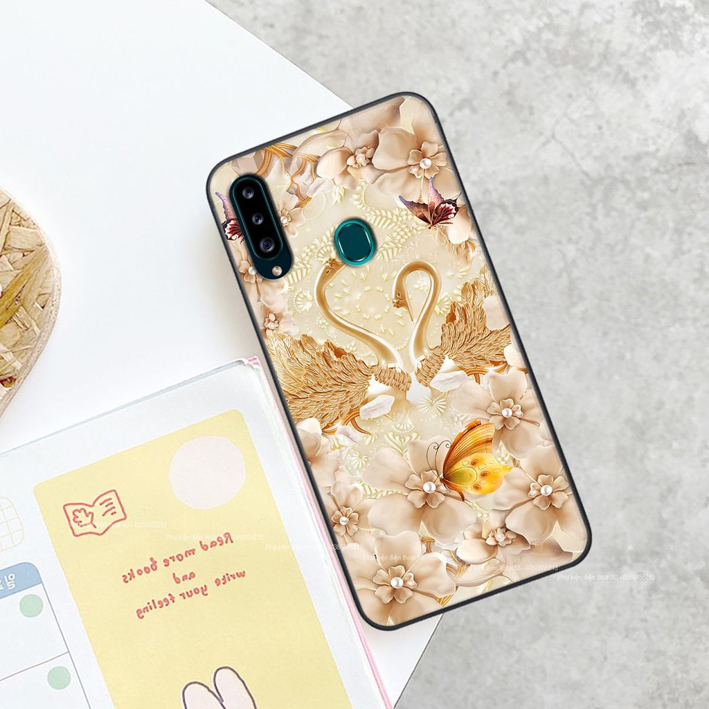 Ốp lưng Samsung A20S hình hình hoa, thiên nga, đẹp thời trang - CAO CẤP - SANG TRỌNG
