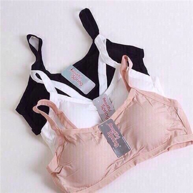 Áo bra học sinh 3 dây, áo lót học sinh có đệm ngực free size từ 30 - 45kg_𝐁𝐑𝟐𝟓