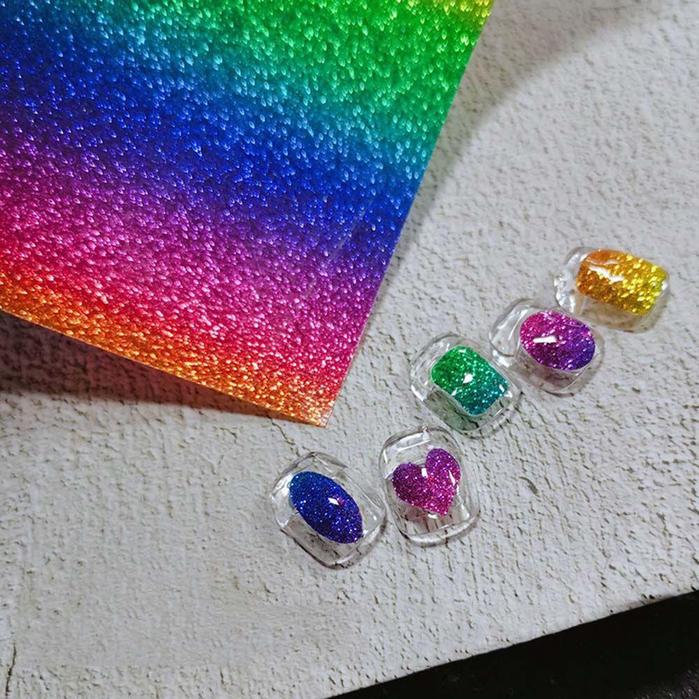 QQMALL Sticker Dán Móng Lấp Lánh DIY