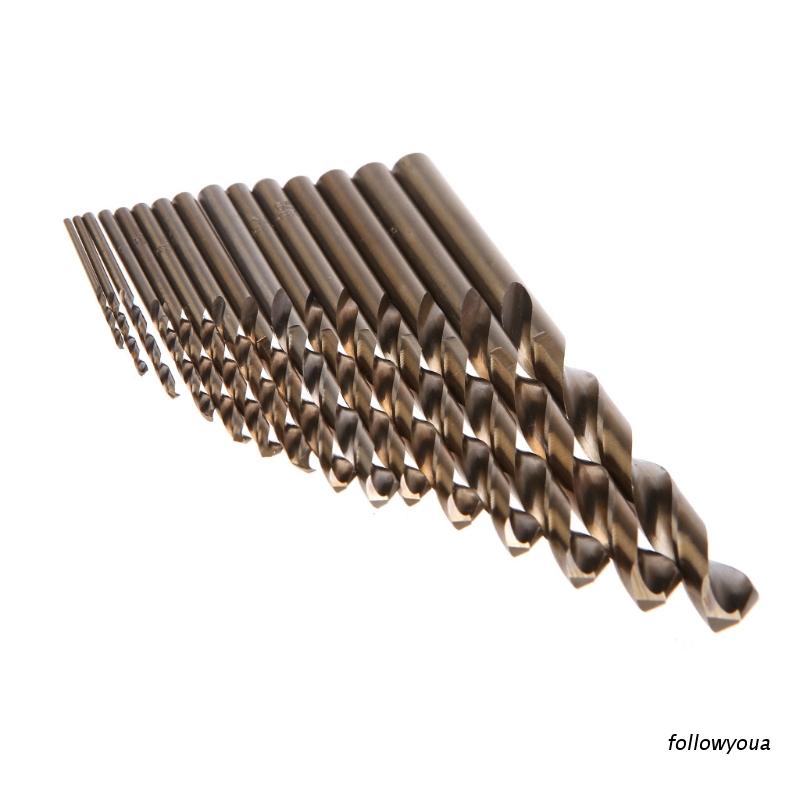 Bộ 15 Mũi Khoan Thép Gió M35 1.5-10mm Tốc Độ Cao