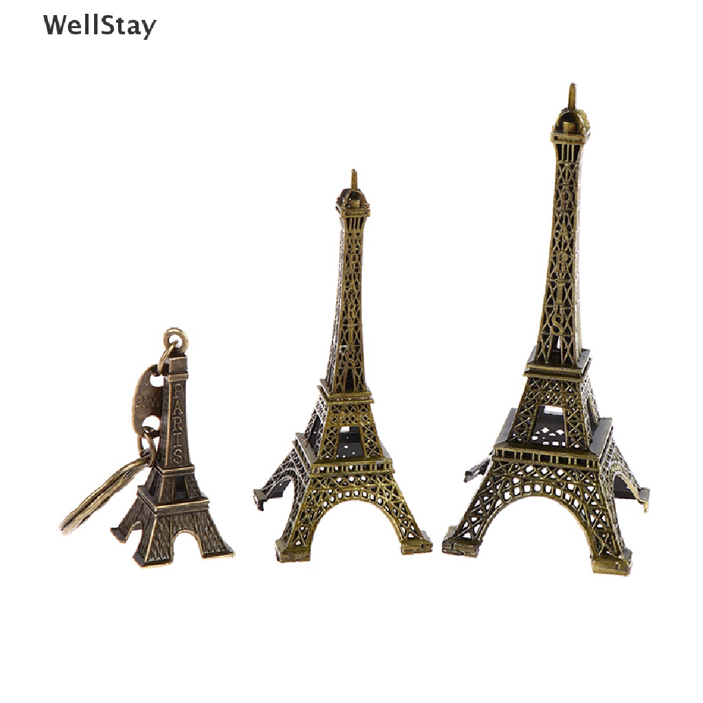 Mô Hình Tháp Eiffel Bằng Kim Loại Màu Đồng Phong Cách Retro Để Bàn Trang Trí