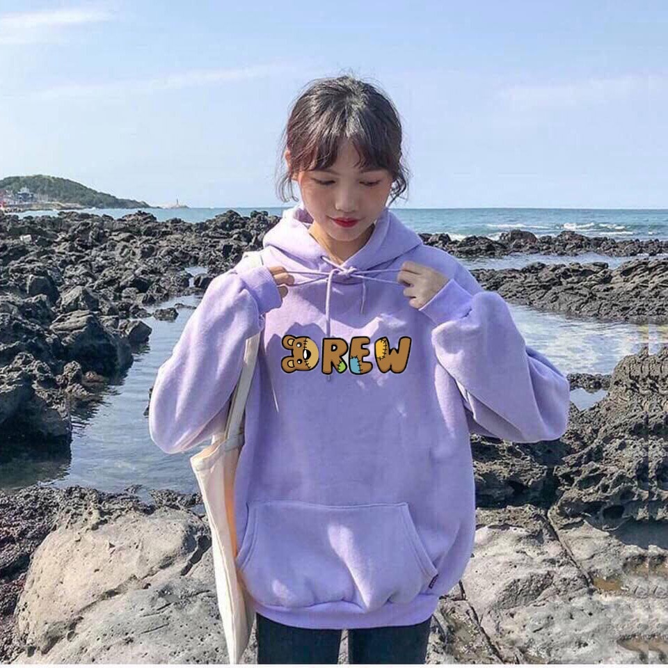 (Hot Trend) Áo Hoodie DREW Tím Nam Nữ Unisex Nỉ bông mịn siêu Hot | BigBuy360 - bigbuy360.vn