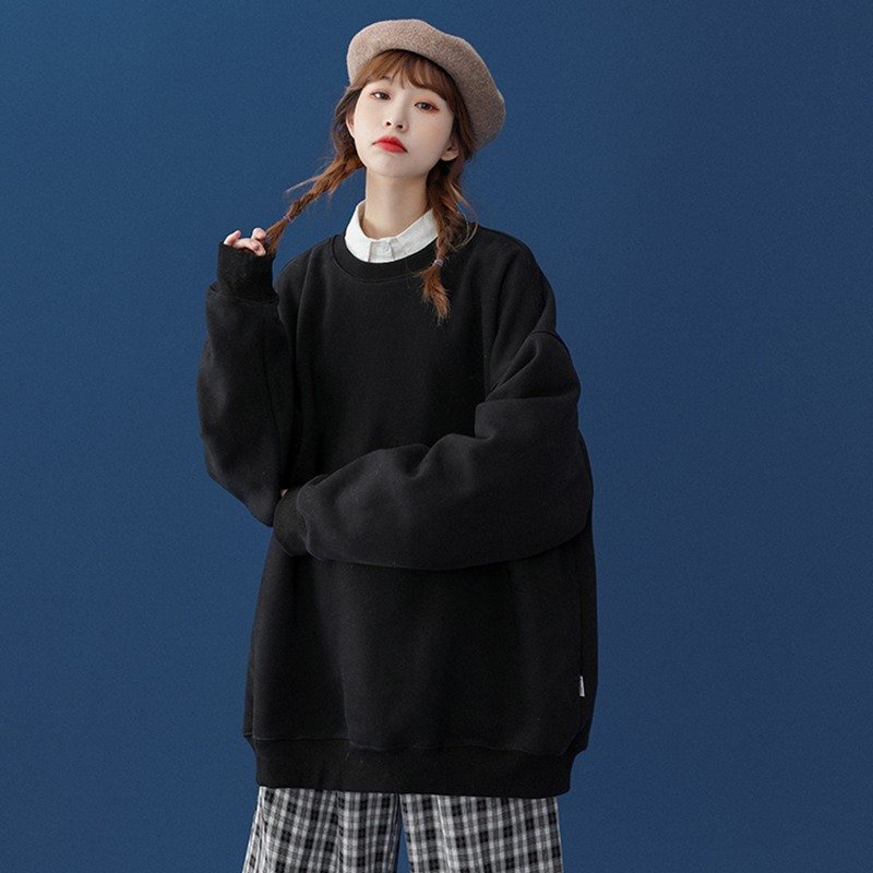 Áo Sweater Trơn Tay Bồng - Áo Sweater Nam Nữ Chất Nỉ Ngoại Dày Dặn Form Rộng Unisex Ulzzang Nhiều Màu