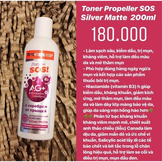 Nước Hoa Hồng Propeller SOS Silver Matte