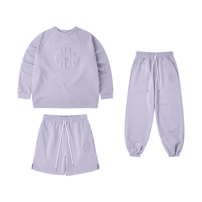 COMMON SENSE-Bộ nỉ màu tím khói Emboss