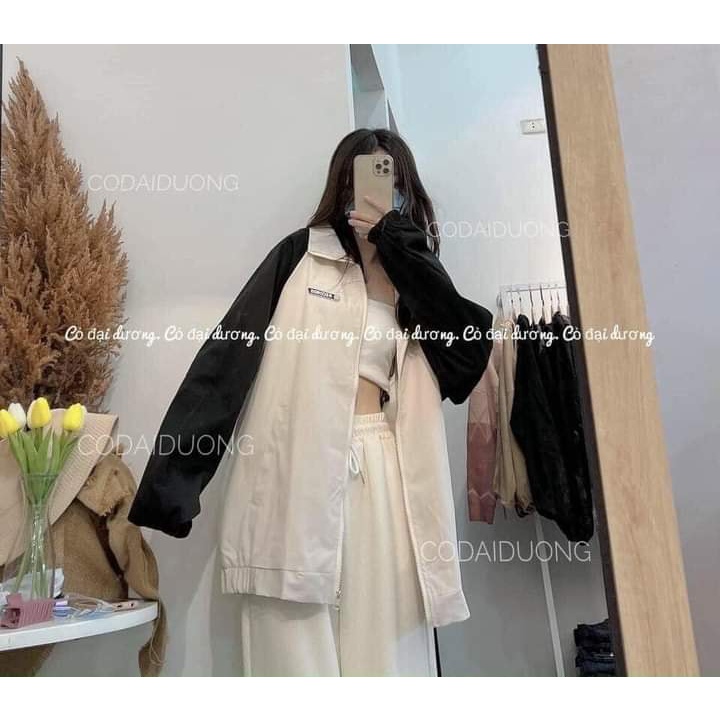 Áo khoác kaki phối chữ ngực hot hit Fom chất bao đẹp