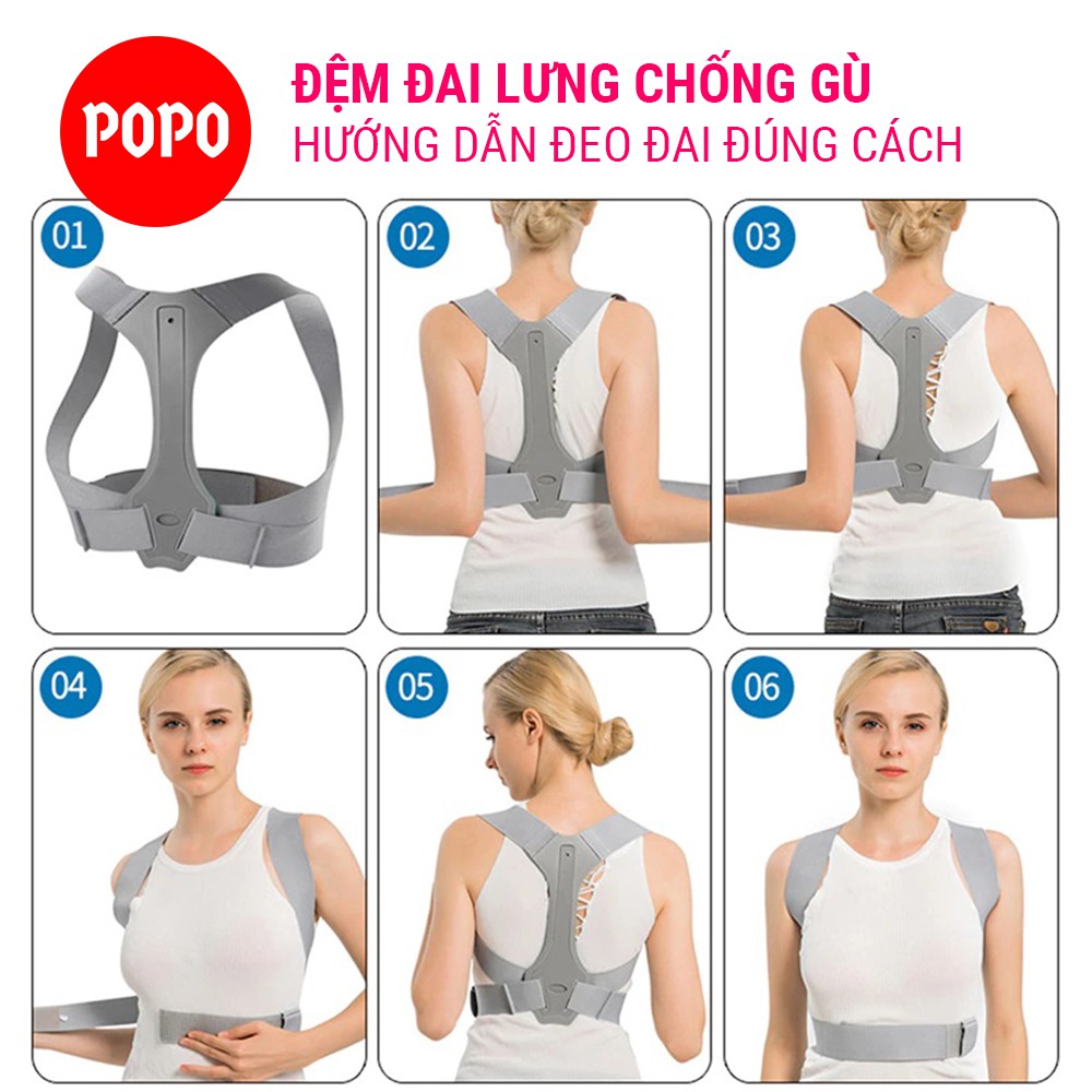 Đai chống gù lưng, đai chống đau lưng SPORTY điều chỉnh tư thế hiệu quả, giúp massage thư giãn