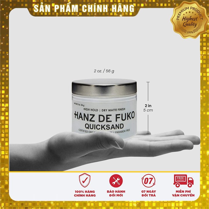 [ CHÍNH HÃNG ] Sáp Vuốt Tóc Hanz De Fuko Quicksand 56 gr USA Cao cấp Chính Hãng  ( Dành cho tóc mõng và thưa ) . .