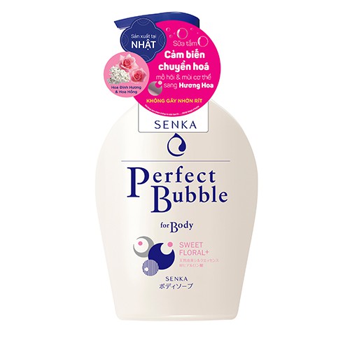 Sữa tắm tạo bọt Senka Perfect Bubble hương hoa dịu ngọt (500ml) | BigBuy360 - bigbuy360.vn