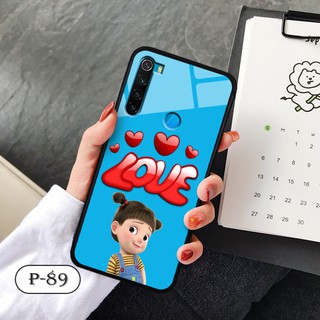 Ốp lưng kính 3D Xiaomi Redmi Note 8-cute