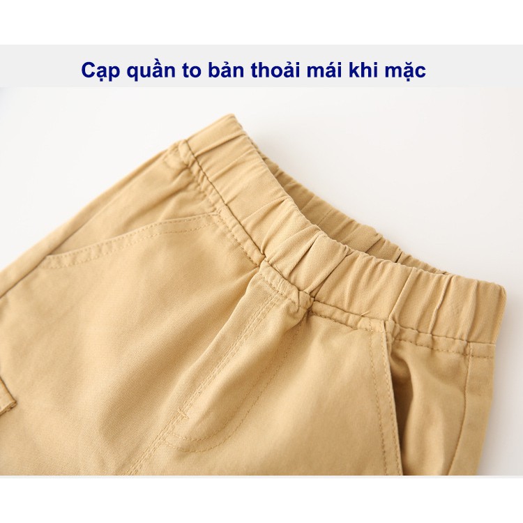 Quần kaki bé trai túi hộp WAPYPY có túi cho bé chất vải mềm mịn QK1