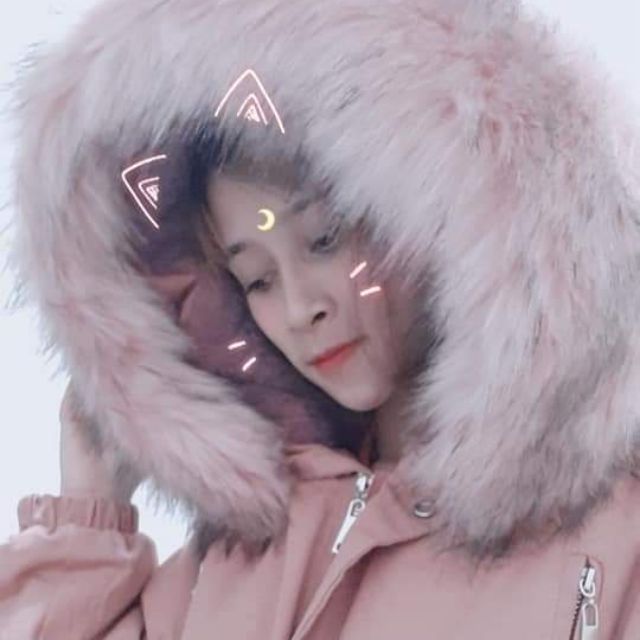 Áo parka hồng hot hit