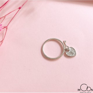 Nhẫn bạc nữ moonsilver nhẫn bạc s925 khóa trái tim