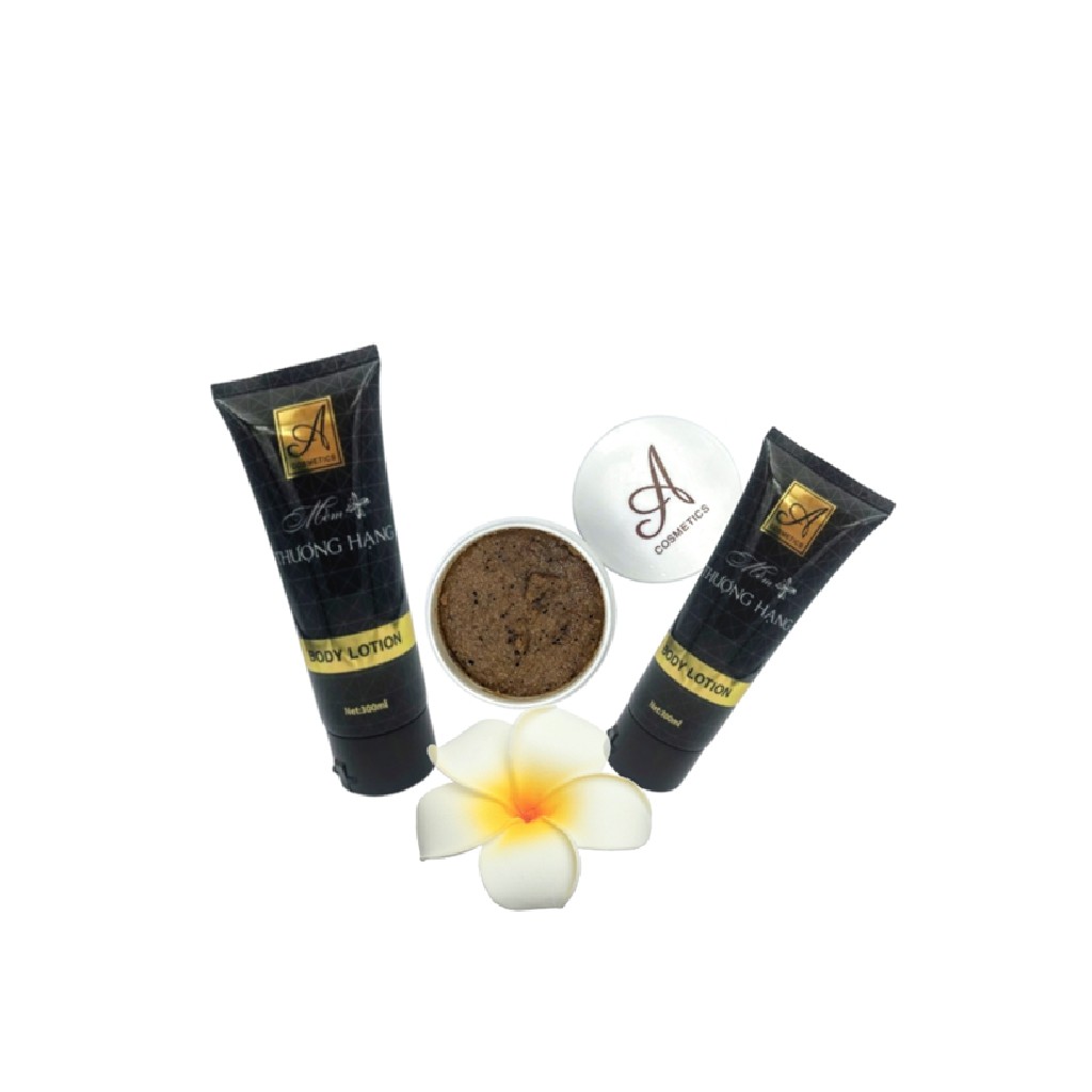 Combo Kem Body Thượng Hạng Acosmetics 300ml Và Muối Tẩy Tế Bào Chết Cafe Chồn 350g | BigBuy360 - bigbuy360.vn