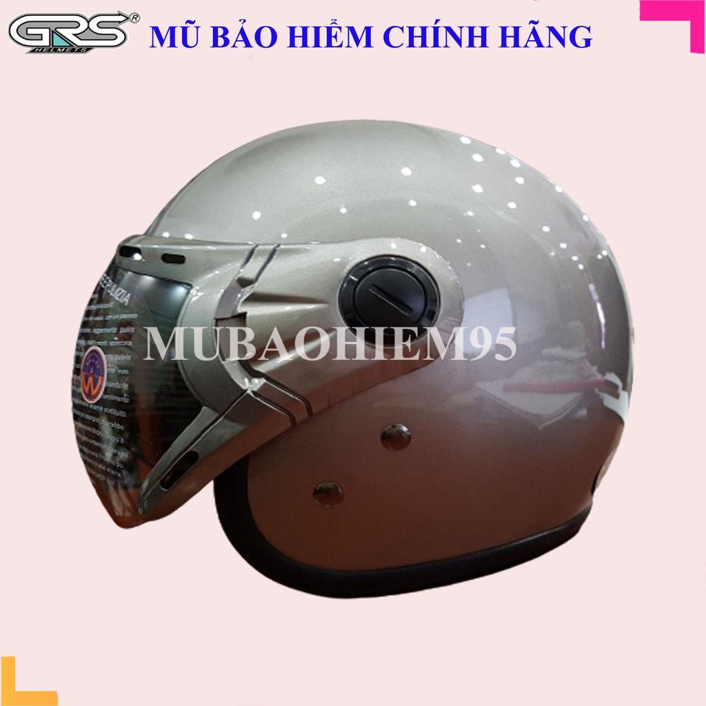 ♥️ Shop Uy Tín ♥️ Mũ bảo hiểm có kính chính hãng, mũ bảo hiểm 3/4 GRS A368 Có tem quét mã vạch